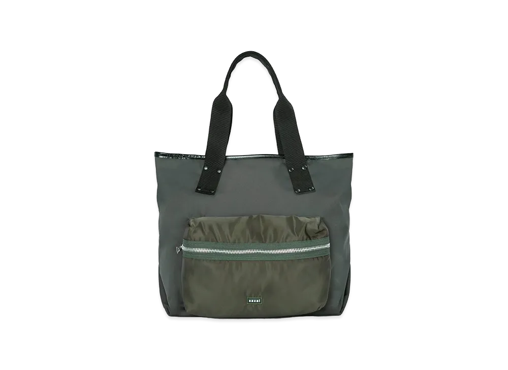 sacai Pocket Tote Bag Large "Dark Khaki"