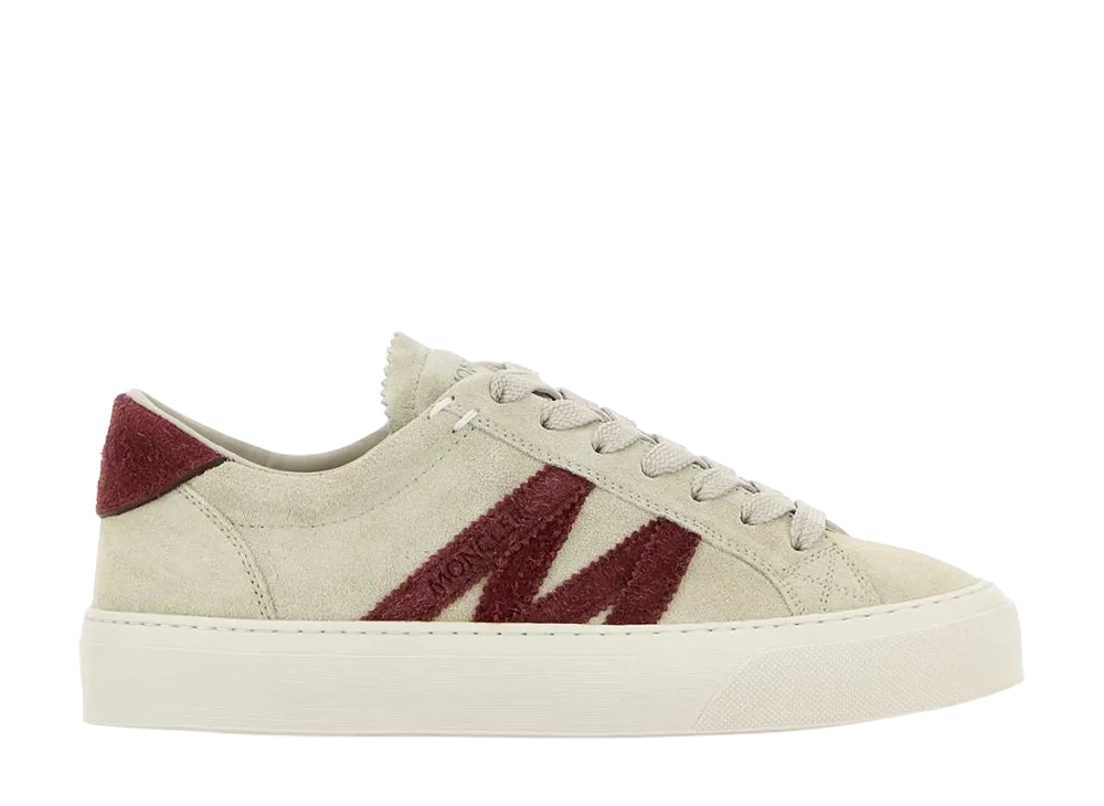 Moncler Women's Sand Suede Monaco2 Sneakers "Beige"