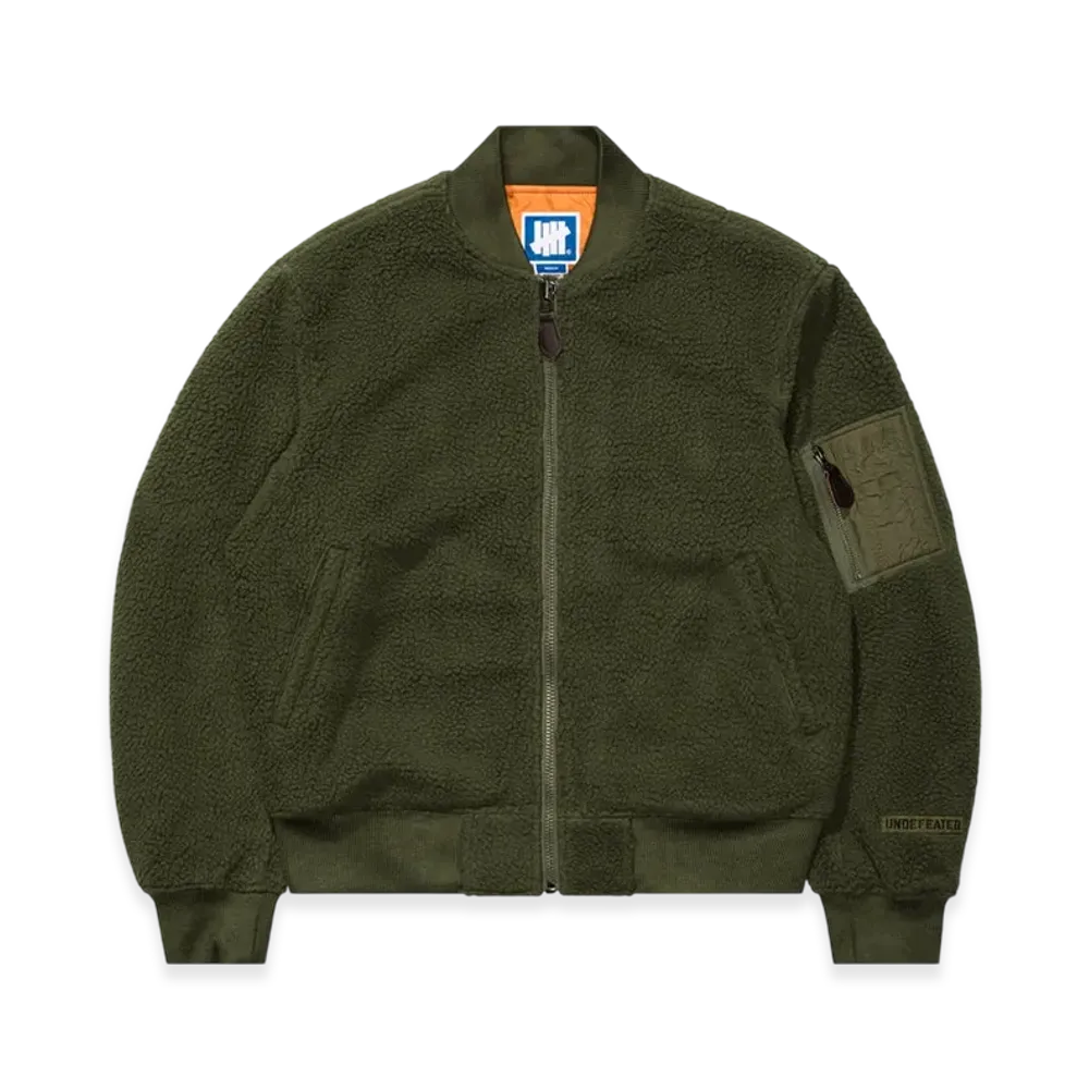 UNDEFEATED Polar Fleece MA-1 Jacket "Olive"