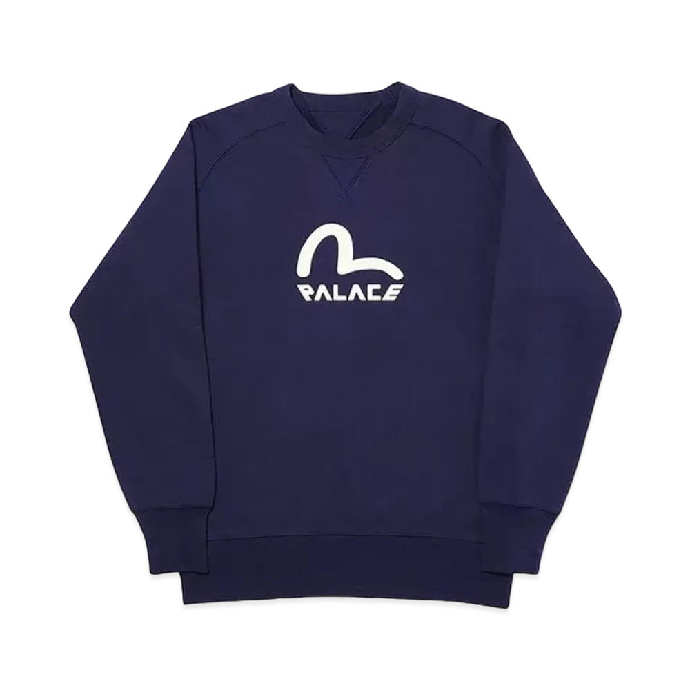 PALACE / Evisu Reversible Crew "Navy"