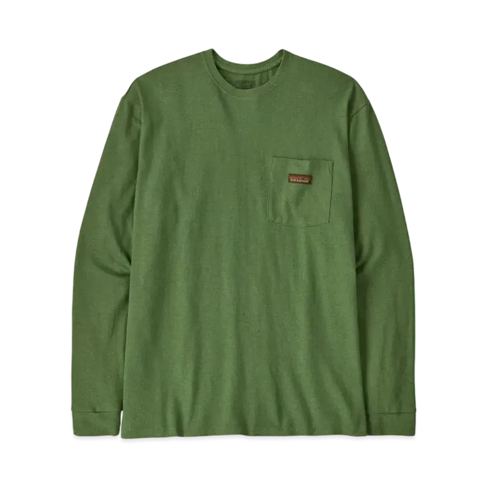 Patagonia Men's Longsleep Work Pocket Tee "Terrain Green"