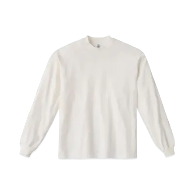Los Angeles Apparel 6.5oz Long Sleeve Garment Dye Crew Neck T-Shirt "Off White"
