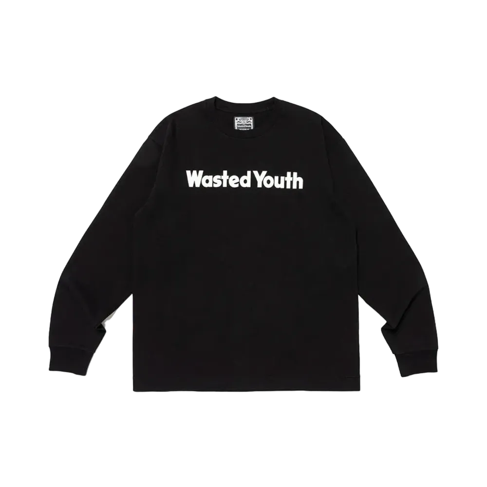 Wasted Youth Long Sleeve T-Shirt #2 "Black" / VERDY