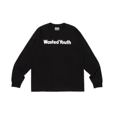 Wasted Youth Long Sleeve T-Shirt #2 "Black" / VERDY