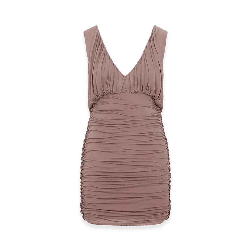 Saint Laurent Women's Vestito Drappeggiato "Pink"