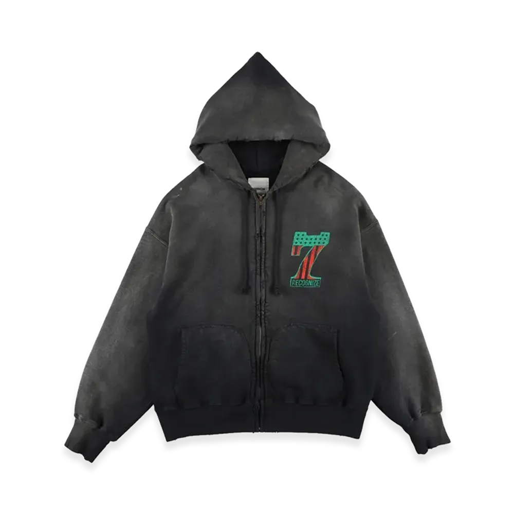 BOW WOW #7 Vinyl Zip Hoodie Aged "Black"