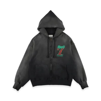 BOW WOW #7 Vinyl Zip Hoodie Aged "Black"