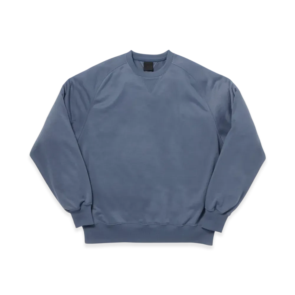 DAIWA PIER39 Women's Tech Sweat Crew Freedom Sleeve "Smoke Blue"
