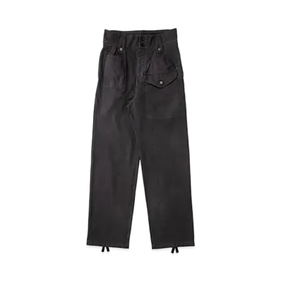 visvim CORONEL PANTS DMGD "Black"