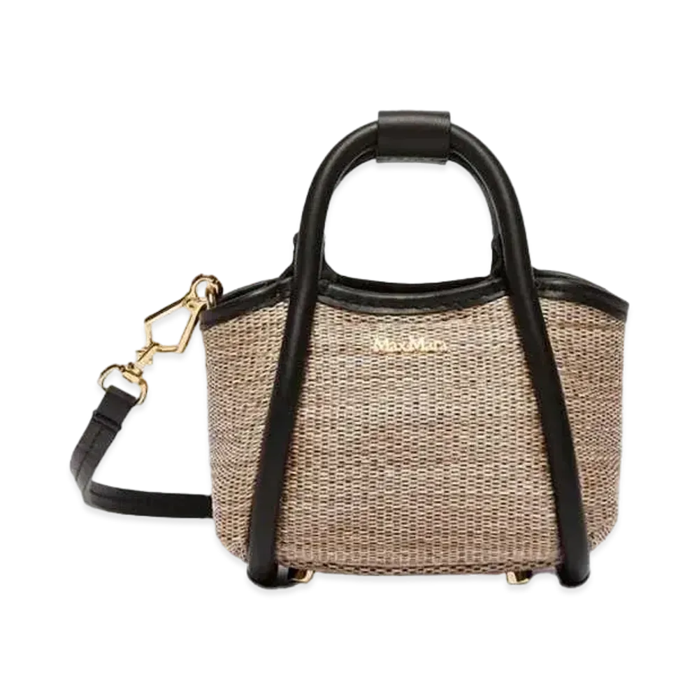 Max Mara Marine Straw Mini Bag "Clay"