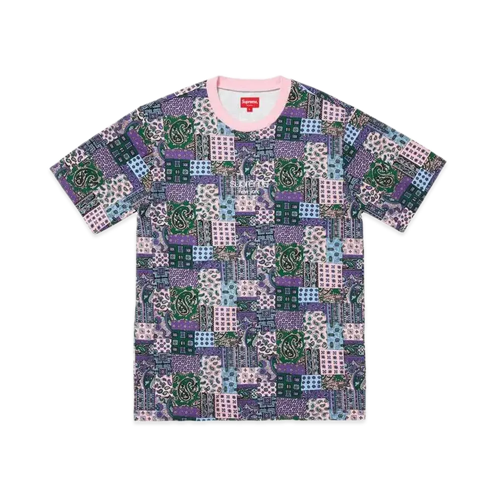 Supreme Patchwork Paisley S/S Top "Pink"