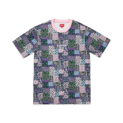 Supreme Patchwork Paisley S/S Top "Pink"
