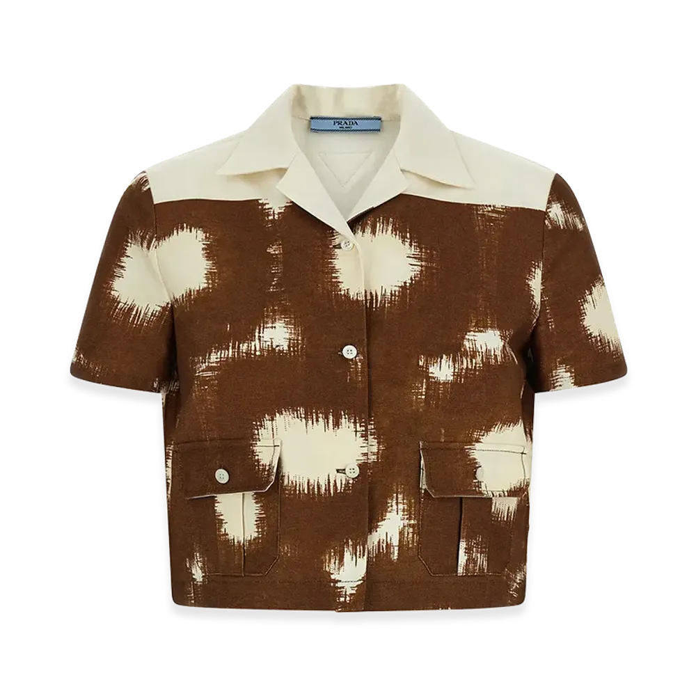 PRADA Women's Canvas Shirt "Brown"