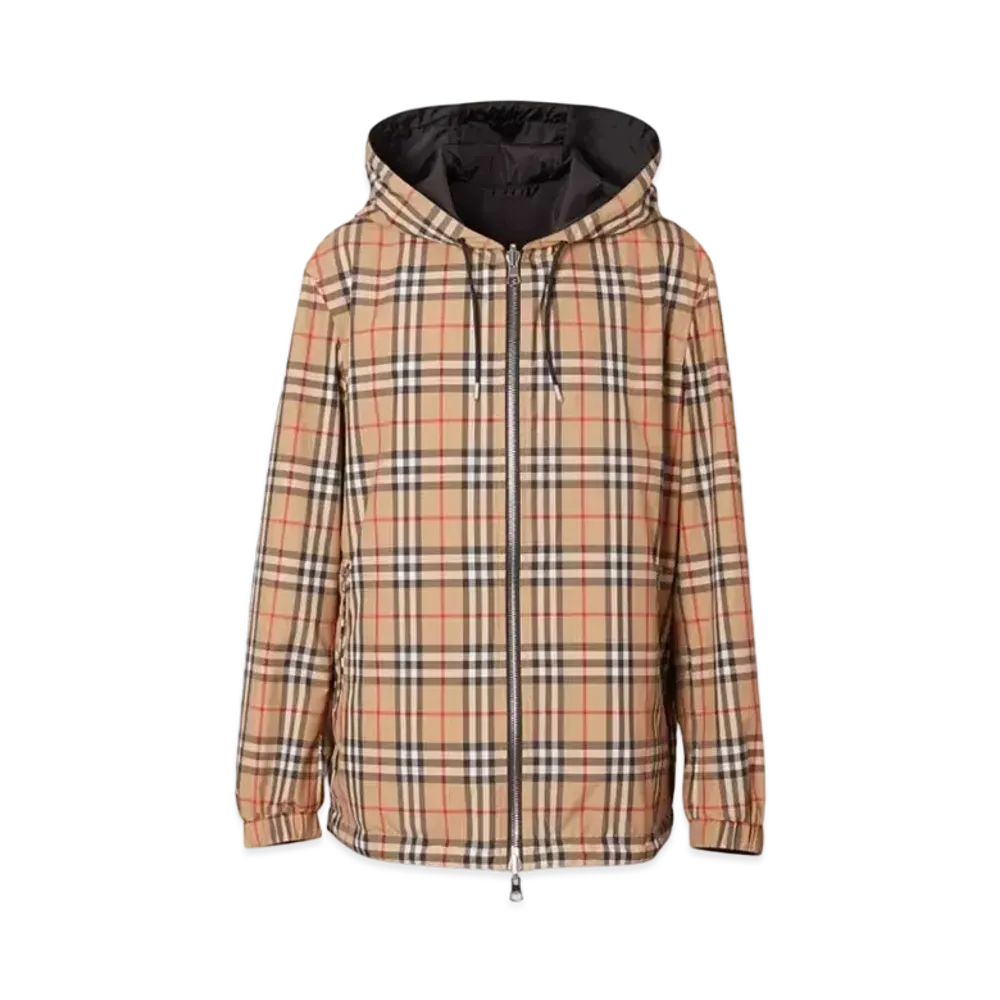 Burberry Men's Check Reversible Jacket "Archive Beige"