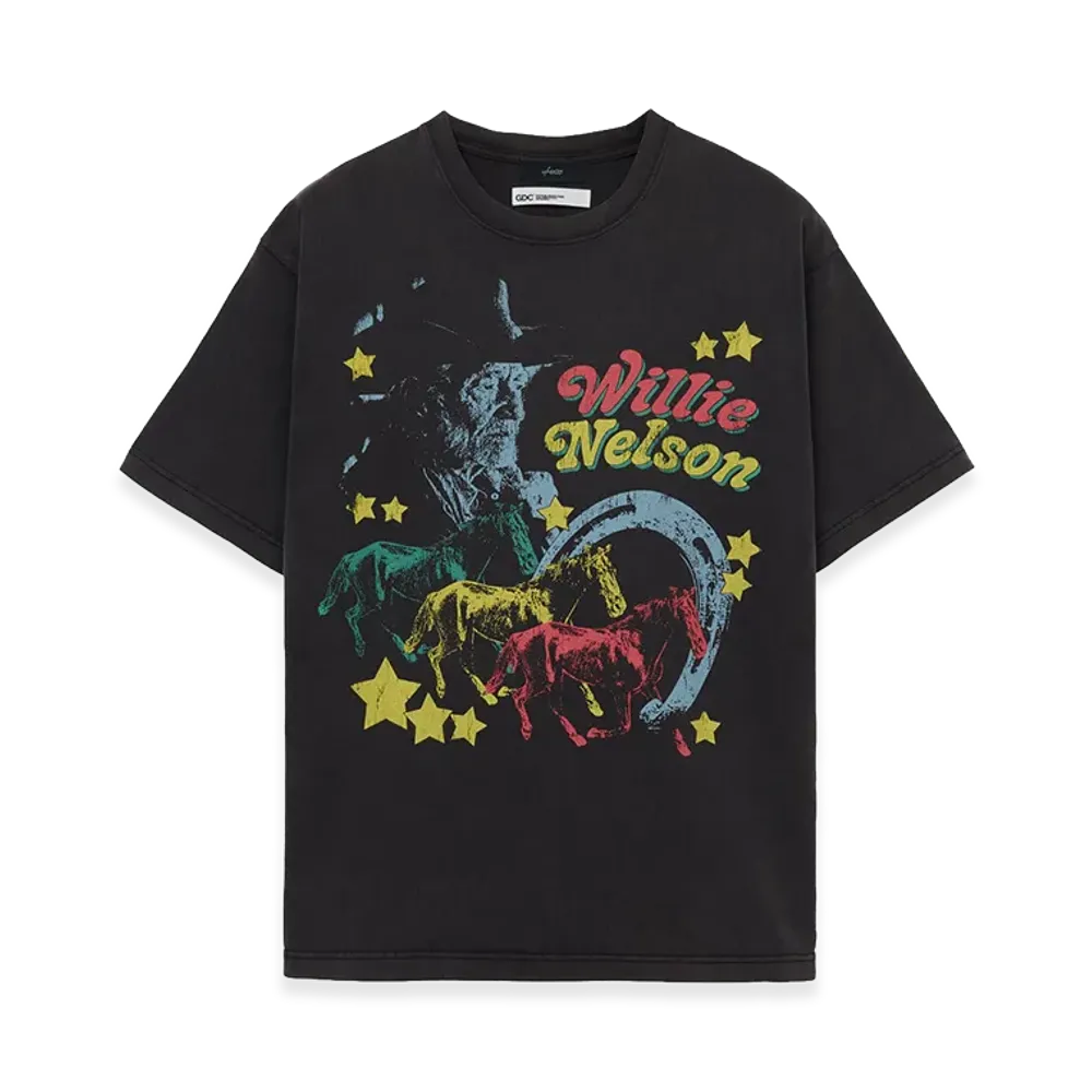 GDC x Willie Nelson Horse Tee "Black"