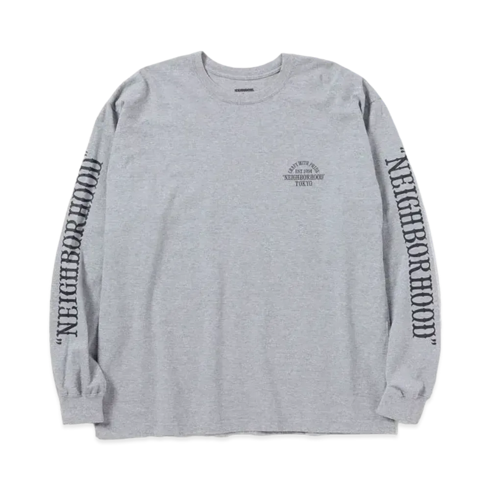 NEIGHBORHOOD NH Tee-6 LS . CO "Gray"