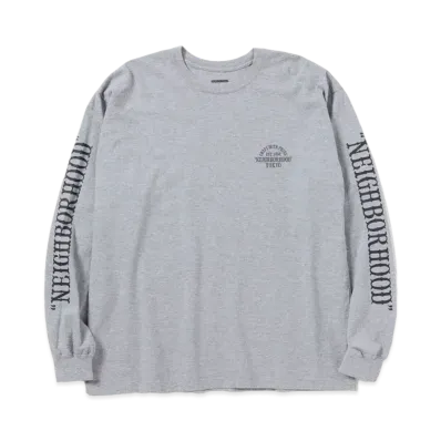 NEIGHBORHOOD NH Tee-6 LS . CO "Gray"