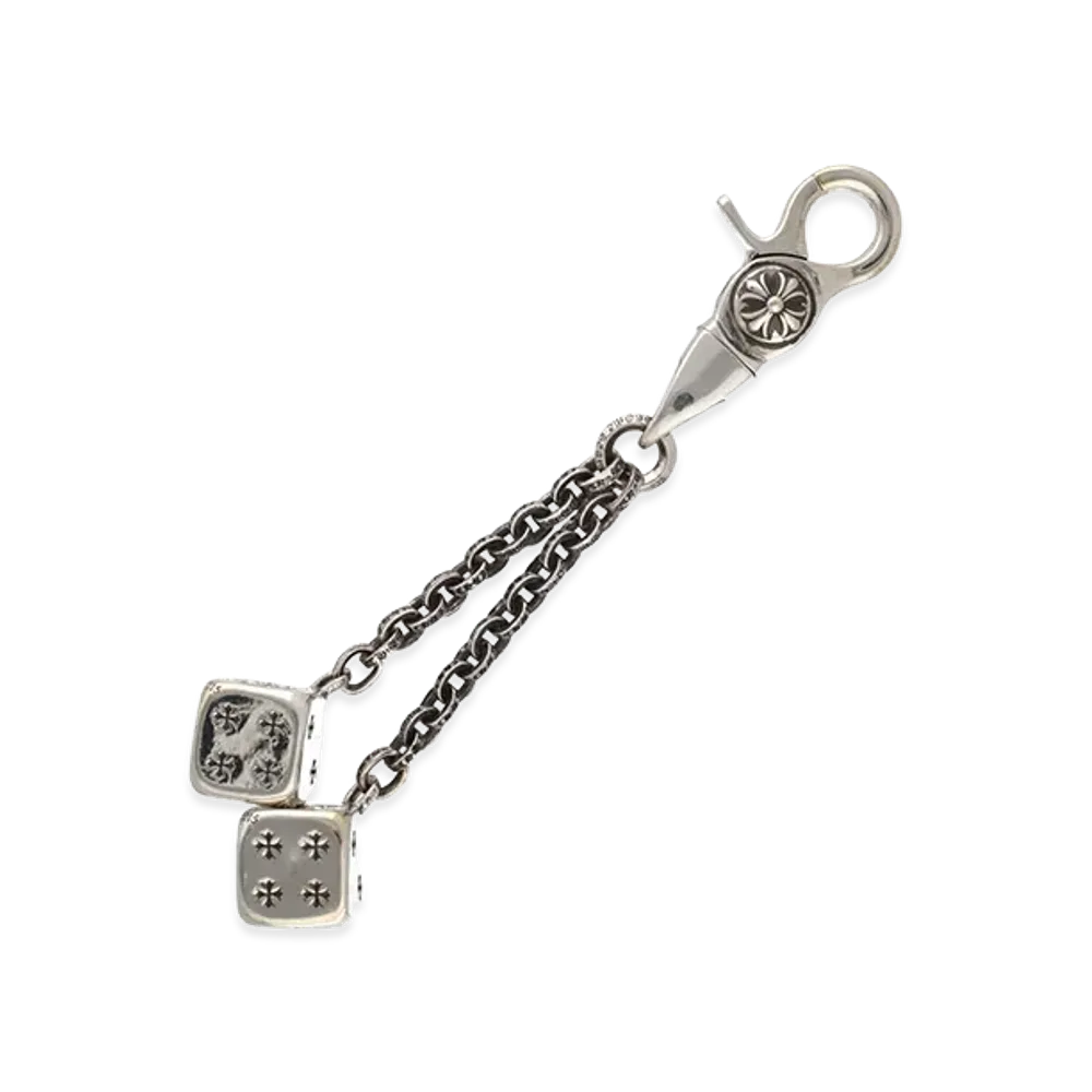 Chrome Hearts Double Dice Clip Key Chain Silver 925 "Silver"