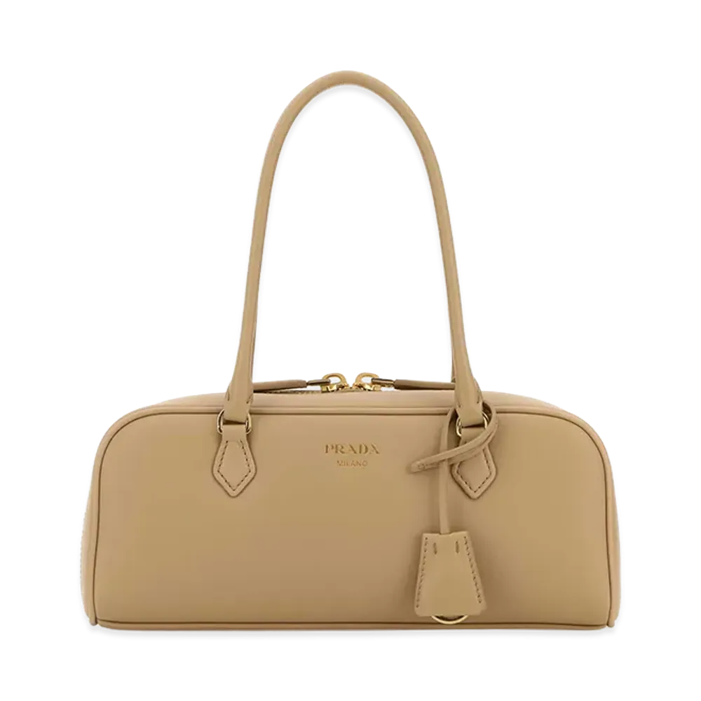 PRADA Wonen's Leather Medium Handbag "Beige/Tan"
