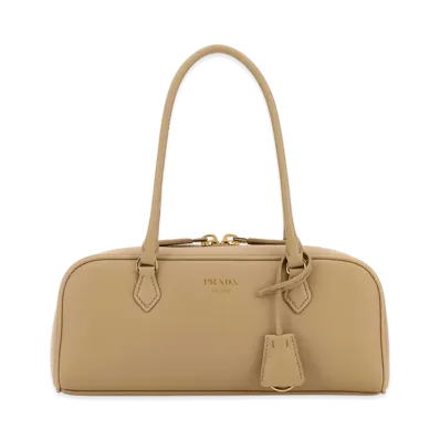 PRADA Wonen's Leather Medium Handbag "Beige/Tan"