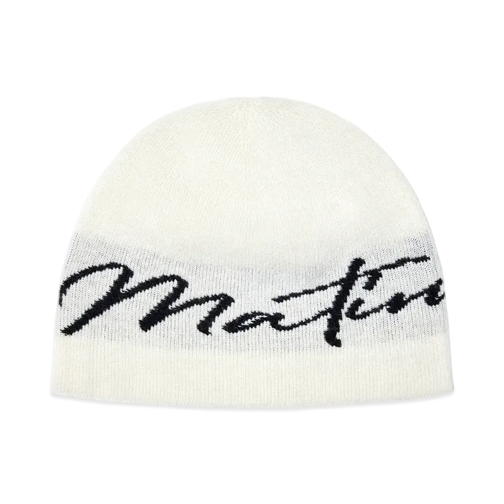 Matin Kim Matin Logo Script Beanie "Ivory"