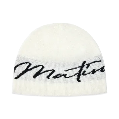 Matin Kim Matin Logo Script Beanie "Ivory"