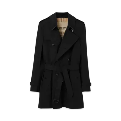 Burberry Short Kensington Heritage Trench Coat "Black"