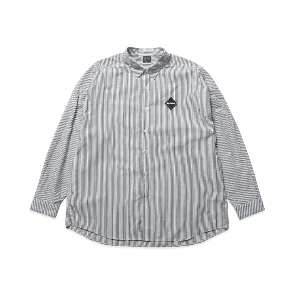 F.C.Real Bristol Big Logo L/S Baggy Shirt "Black Stripe"