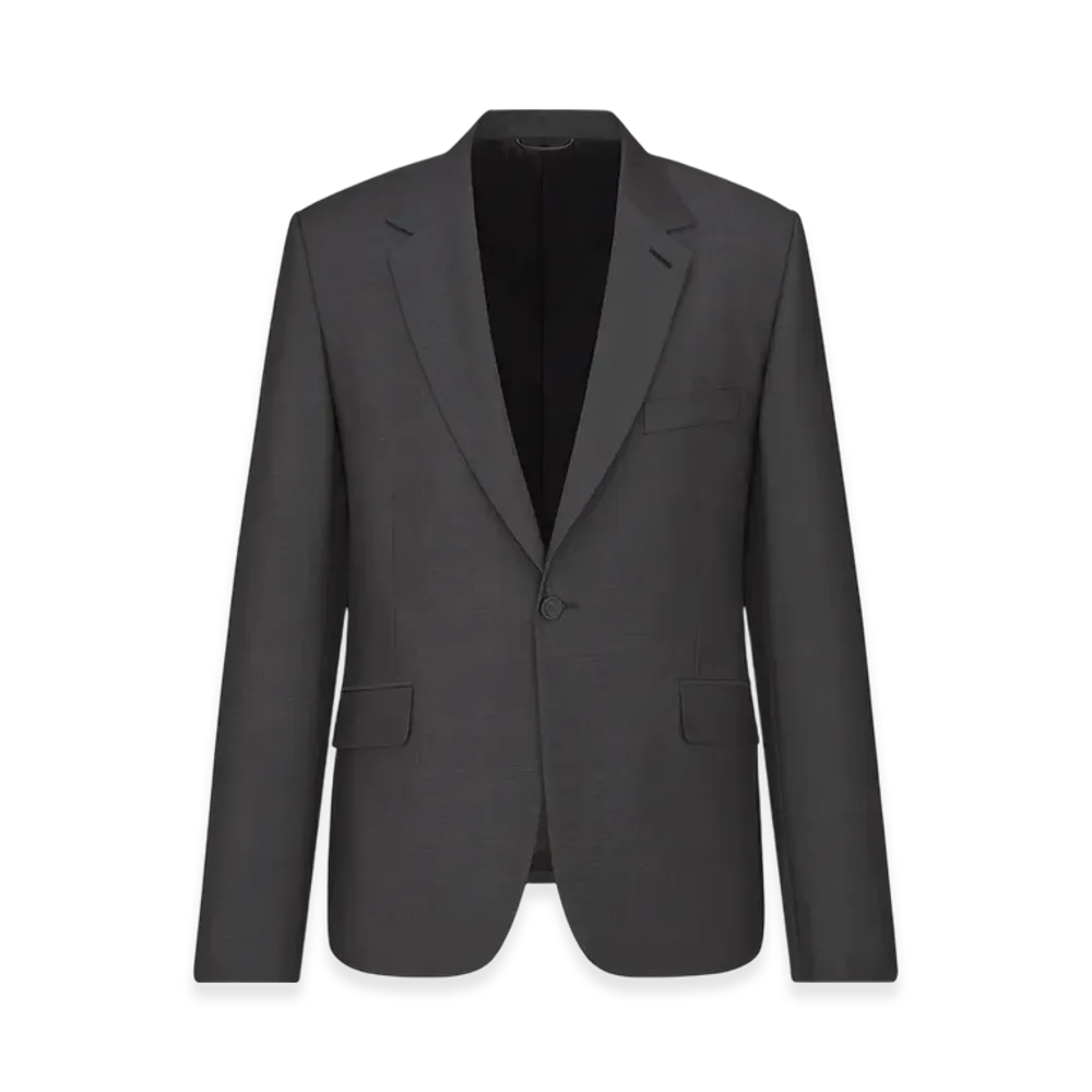 Dior Virgin Wool and Mohair Classic Jacket "Gray"
