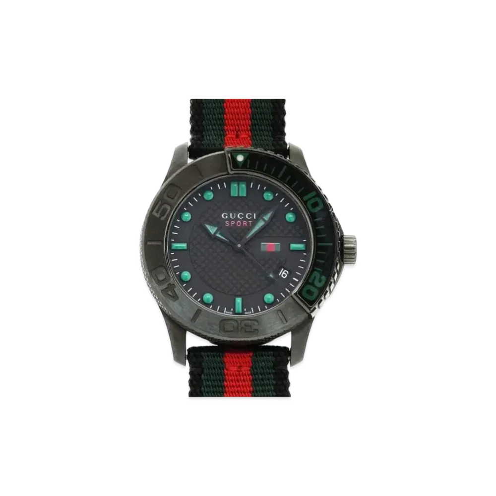 GUCCI G Timeless "Black/Green/Red/Stainless Steel"
