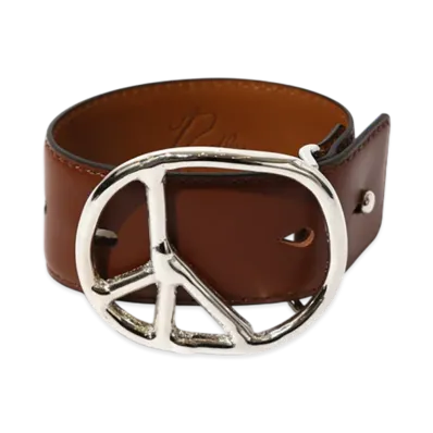 NEEDLES Peace Buckle Bracelet - Steer Lthr. "Brown"