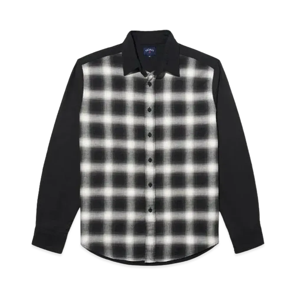 Noah Plaid Panel Shirt "Black White"