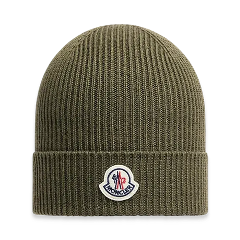 MONCLER Wool Beanie "Olive Green"