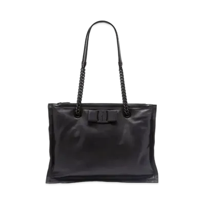 Salvatore Ferragamo Viva Bow Tote Bag (S) "Black"
