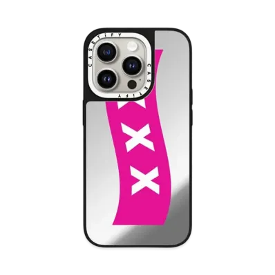 GOD SELECTION XXX x fragment design x CASETiFY Box Logo Pink Case "Mirror"