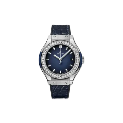 HUBLOT Classic Fusion Titanium Deep Blue Diamonds 33mm