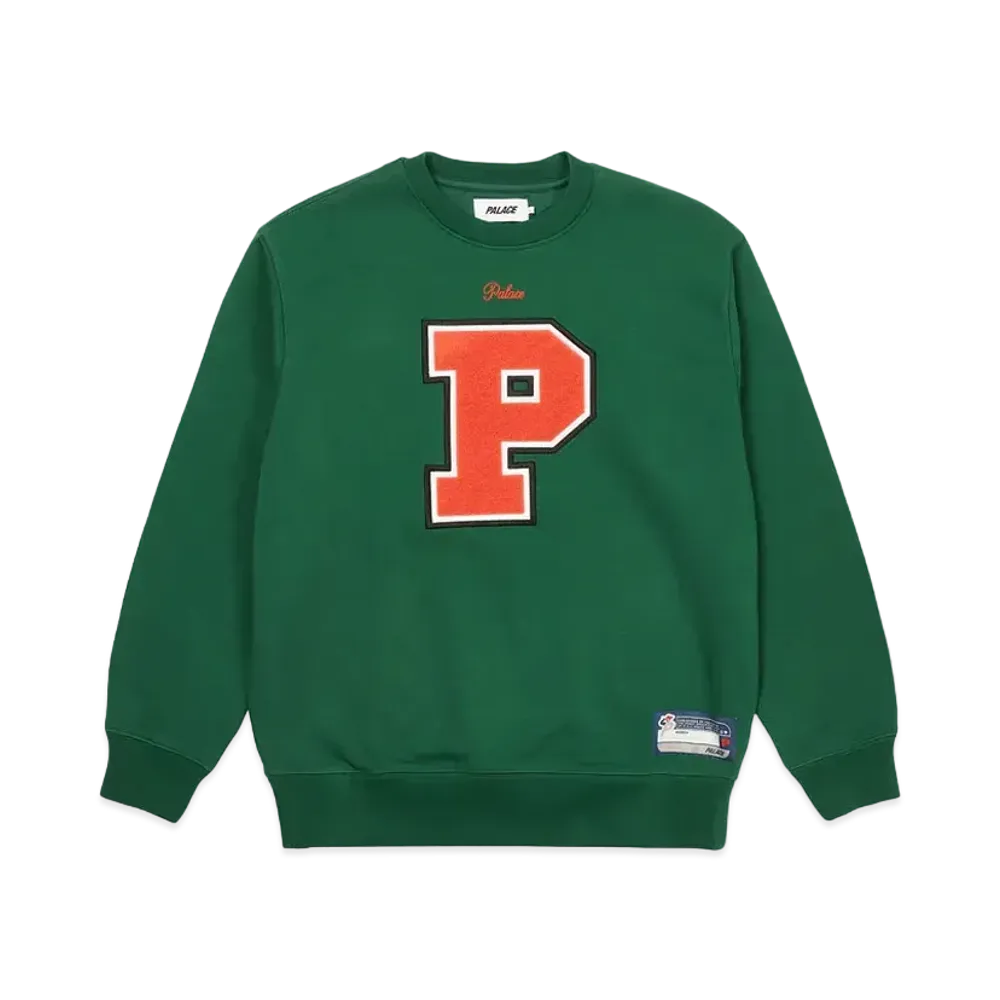 PALACE Varsity Applique Crew "Green"