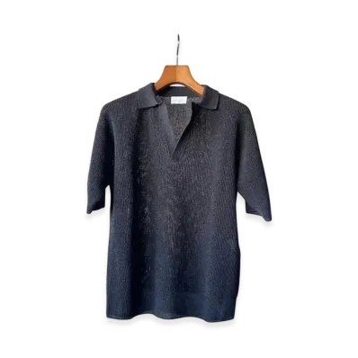 UNDECORATED Washi Knit Top "Black"