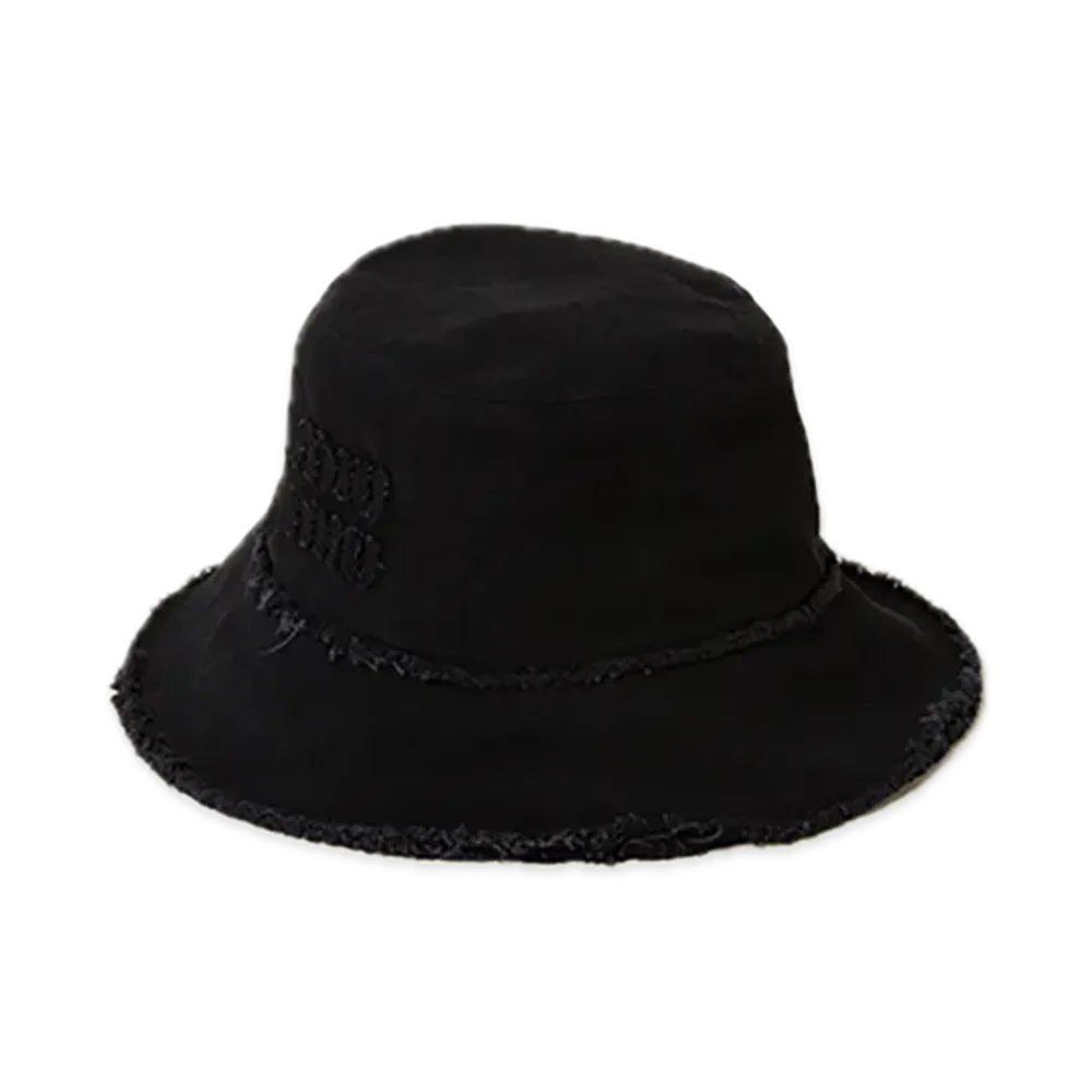 MIU MIU Denim Bucket Hat "Black"
