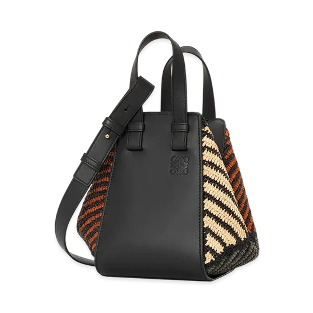 LOEWE Hammock Bag Compact "Black/Natural"