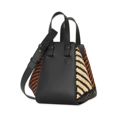 LOEWE Hammock Bag Compact "Black/Natural"