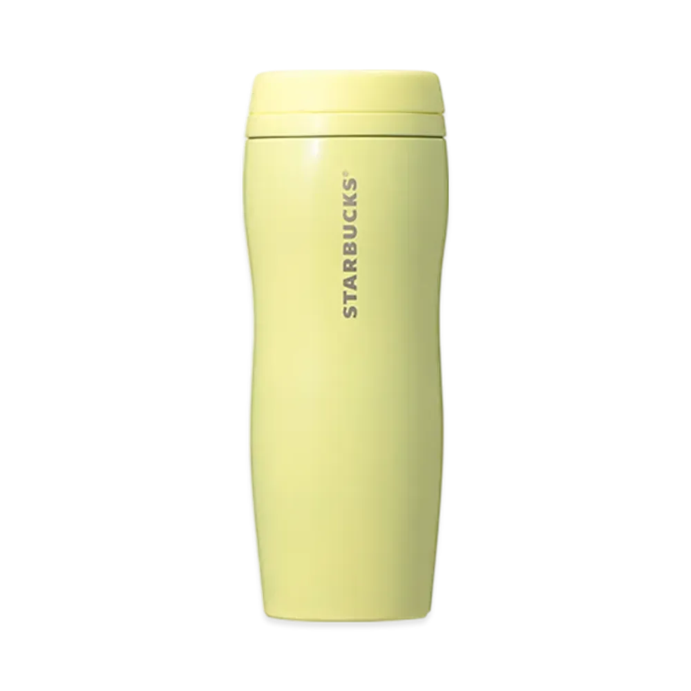 STARBUCKS Curved Recycled Stainless Bottle 355ml "Pearl Yellow"