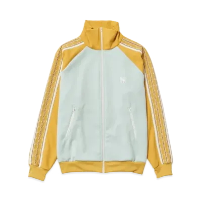 Sasquatchfabrix Lace Tape Track Jacket "Blue Steel X Apricot"