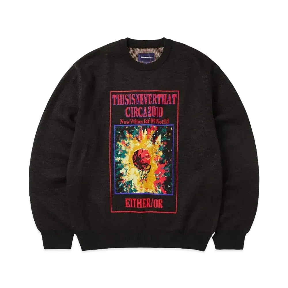 thisisneverthat Basketball Hoop Knit Sweater "Black"