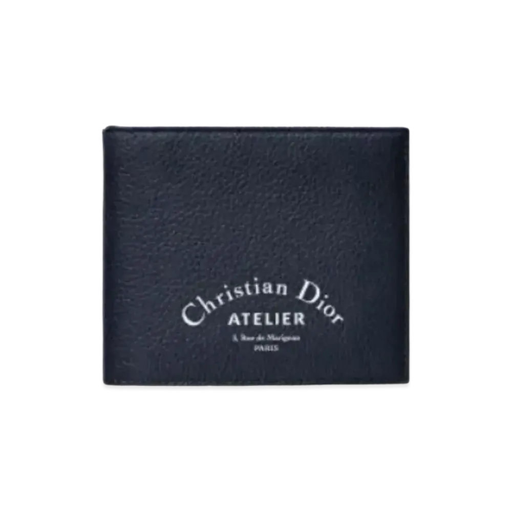 Dior Grain Calfskin Wallet "Navy Blue"