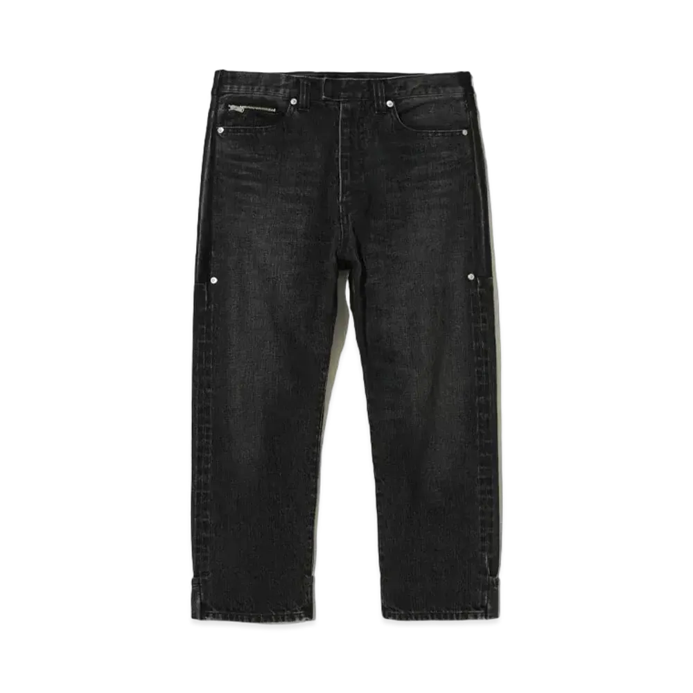 UNDERCOVER Cowhide Leather Switching Denim Pants "Black"