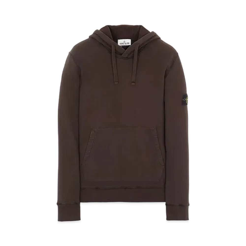 Stone Island 64120 BRUSHED COTTON FLEECE "Dark Brown"