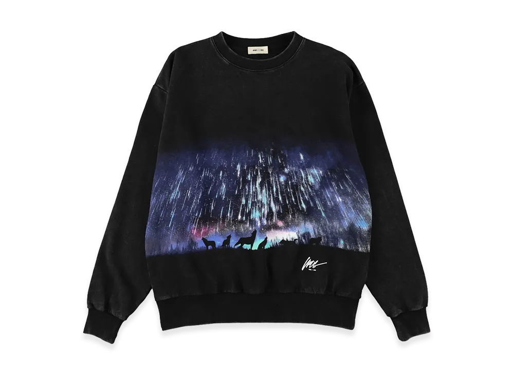 WIND AND SEA Aurora Crewneck Sweatshirt "Black"