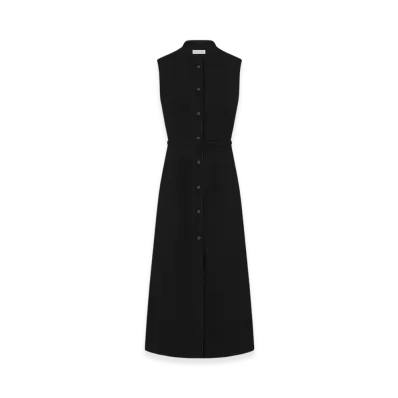 Dior Women's Mid-Length Blazer Dress Virgin Wool Cotton Boucle "Black"