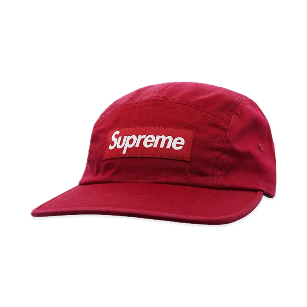 Supreme Washed Chino Twill Camp Cap "Red" (24SS)